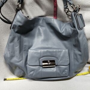 Coach Pre-owned Grey Leather Hobo Bag Purse